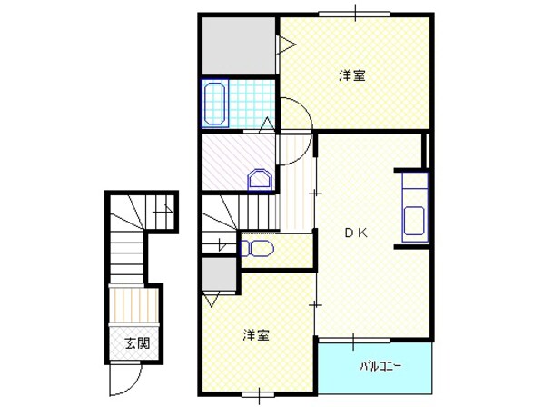 村上駅 徒歩6分 2階の物件間取画像